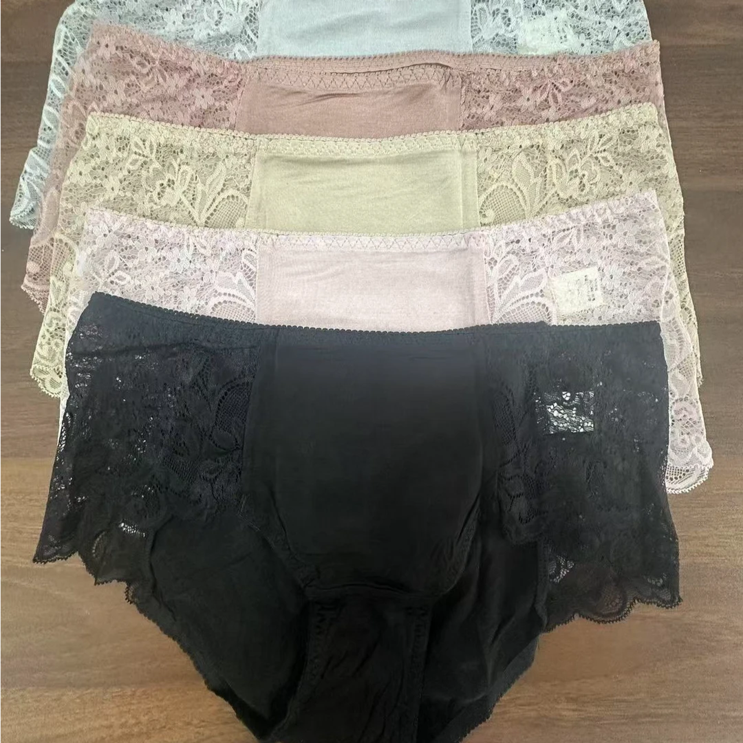 合内时季高腰100桑蚕丝（除蕾丝）内裤5条装