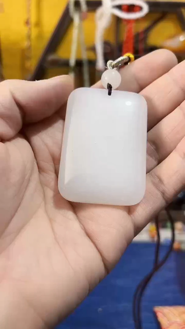 【闪购商品】和田玉挂件未镶嵌和田 冰帝无事牌 (飞铃文玩)