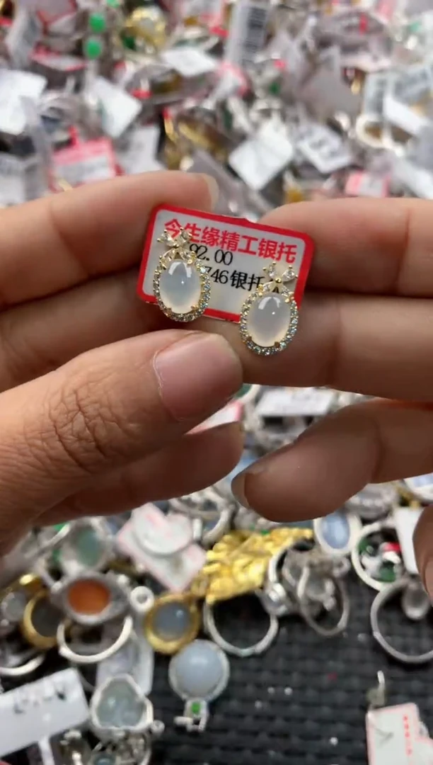 银S925镶嵌戒指翡翠888    3