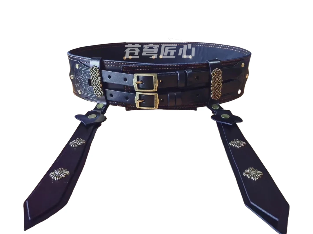 【苍穹皮具】蒙古族特色纯皮骑兵腰带蒙古袍腰带蒙古袍配饰