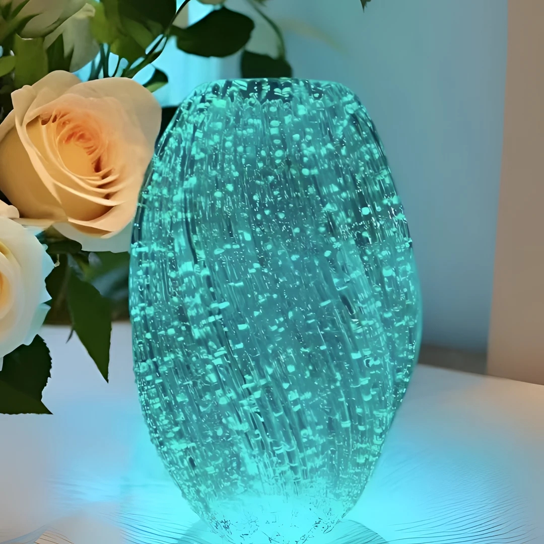 迟星【加厚夜光大号麦芽糖】网红玻璃花瓶花瓶花瓶客厅插花高档大气