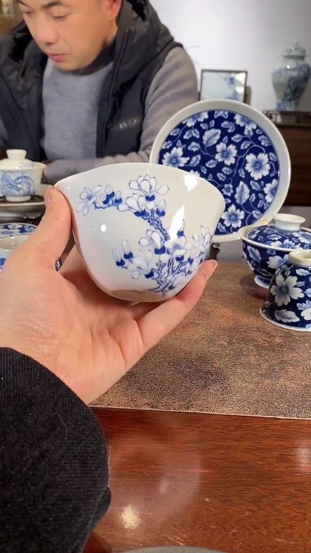 华山拙隐 玉兰花公道杯