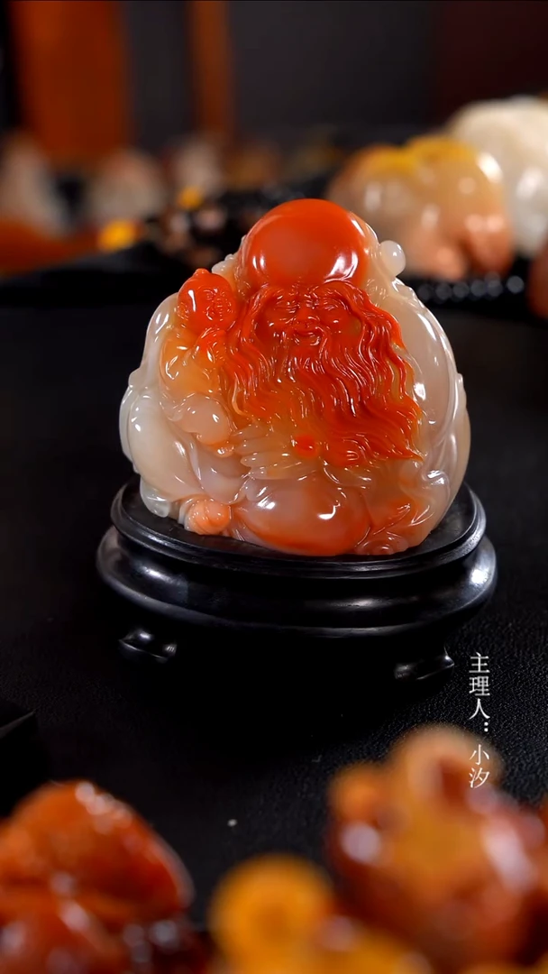 寿山石金*刻寿山石摆件