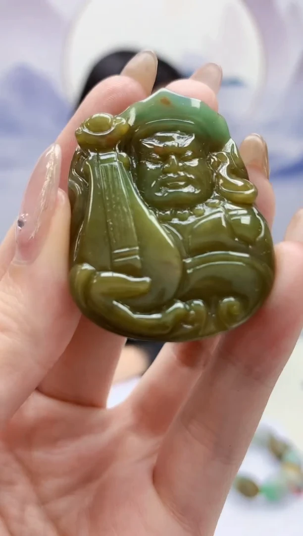 【闪购商品】定制翡翠未镶嵌4852jw-毛货挂件54