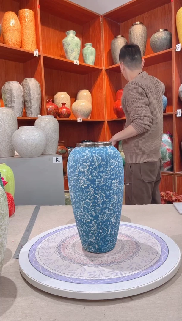 【闪购商品】瓶精品陶瓷花瓶 无花 芙蓉青花 大号