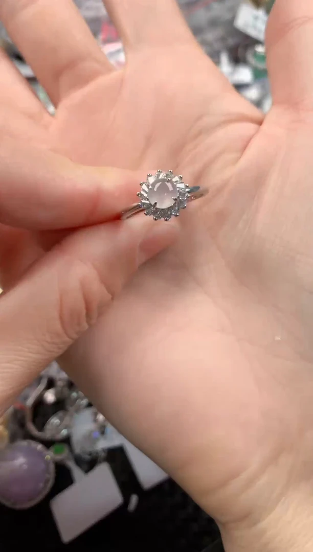 银S925镶嵌戒指翡翠111--------3