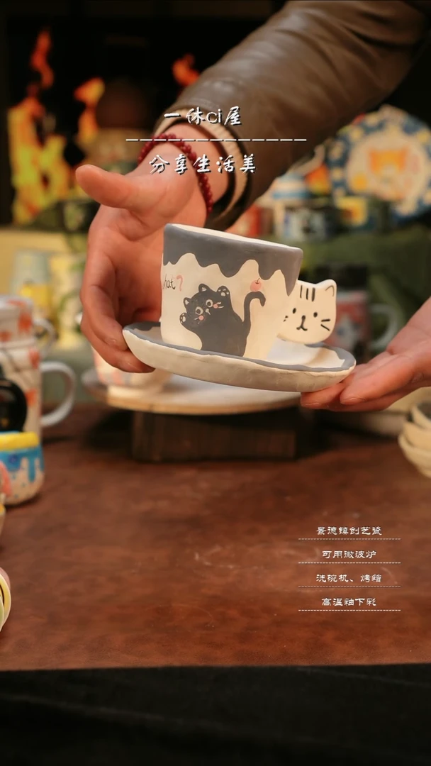 【闪购商品】摆件亲工手绘陶瓷-定制