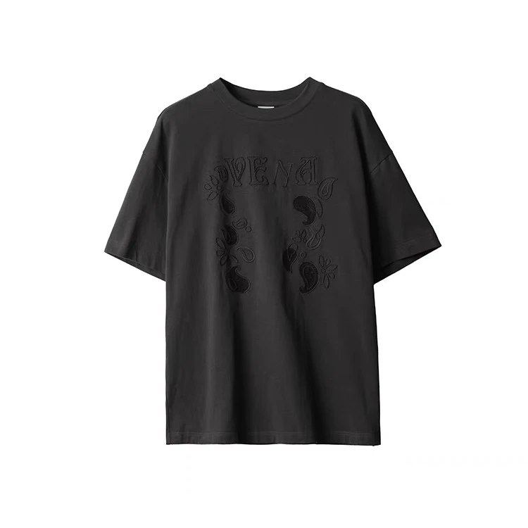 Vena Label 25SS新款 白色纯棉短袖t恤女夏 小众百搭宽松半袖上衣