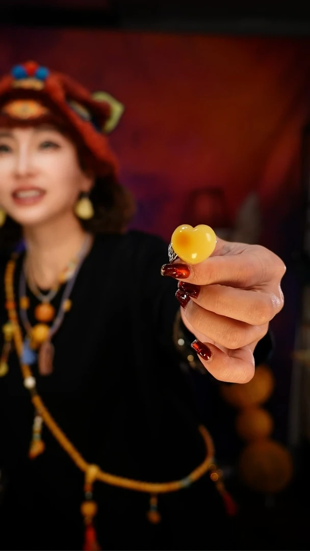 【闪购商品】琥珀戒指银S925镶嵌戒指