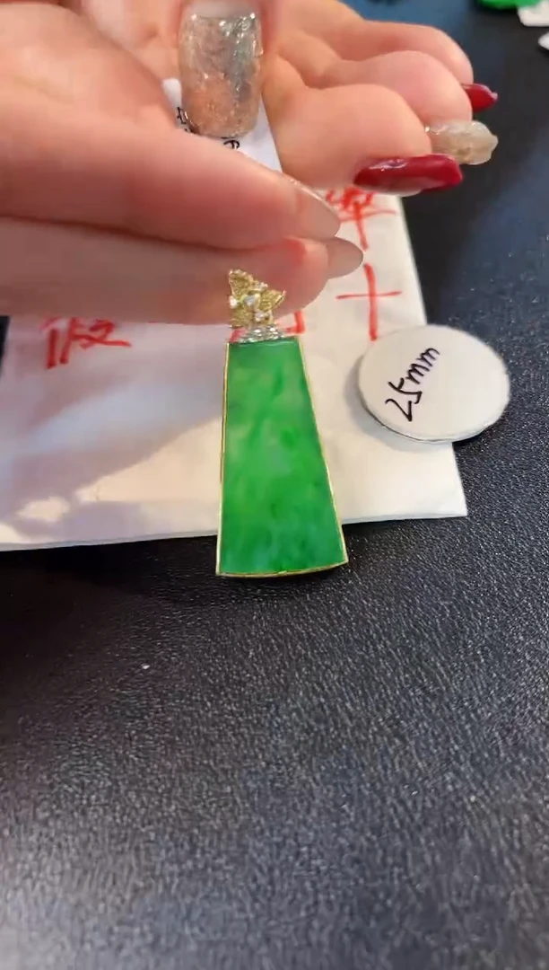 【闪购商品】翡翠颈饰银S925镶嵌 缅料A货/支持复检/一件