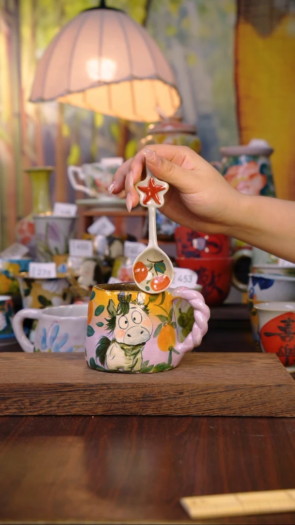 摆件泥垚手作 景德镇手工手绘器物