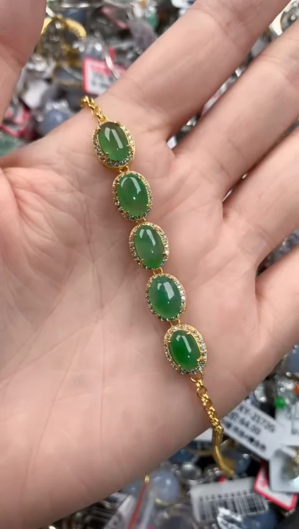 银S925镶嵌戒指翡翠6666----10