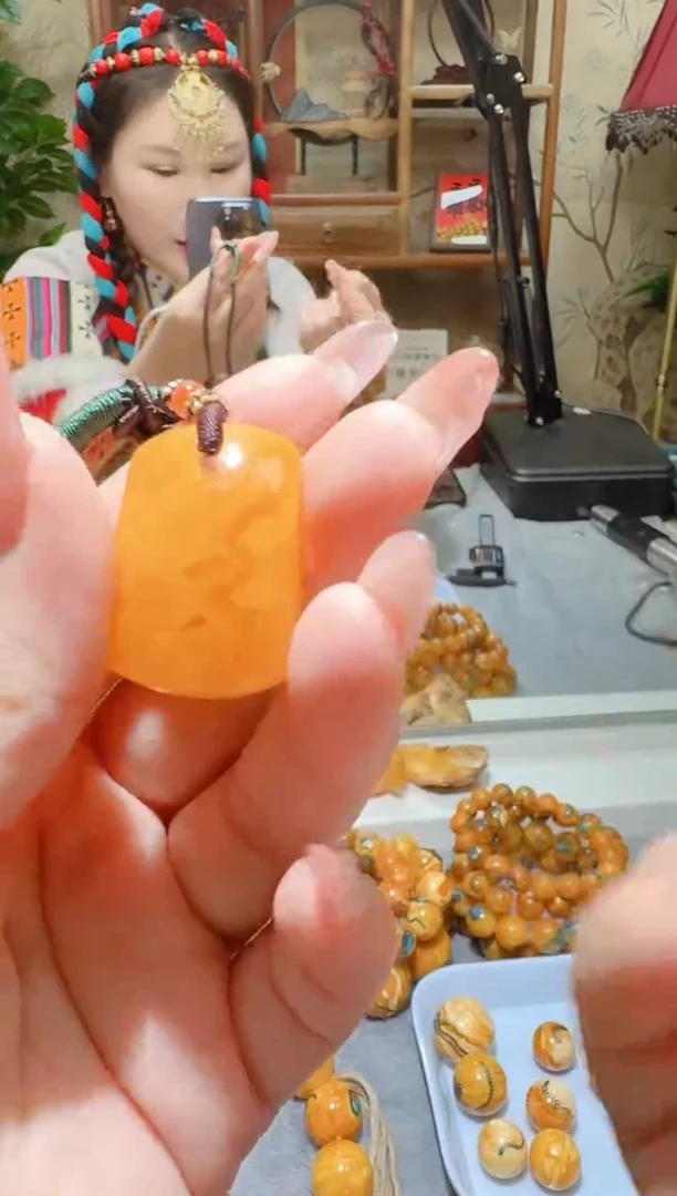蜜蜡颈饰未镶嵌9566天然蜜蜡珠宝奇石全都保真