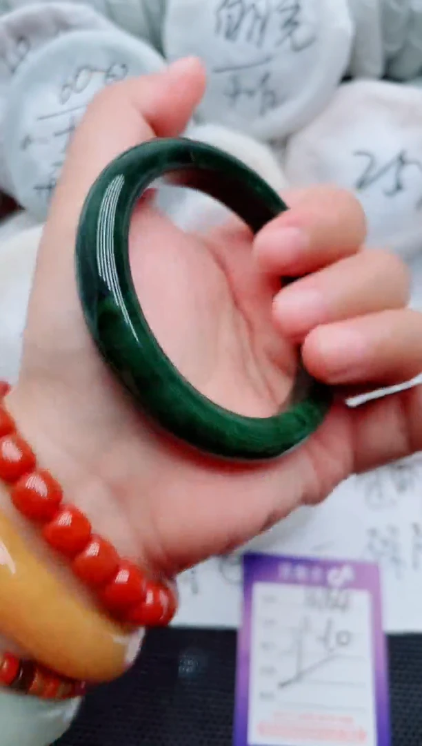 和田玉手镯未镶嵌B164-59-60