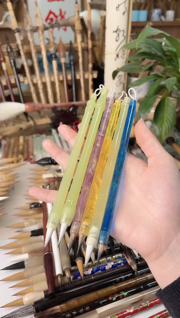 【清水试笔，拒绝蘸墨】墨舞笔庄毛笔6支亚克力小楷