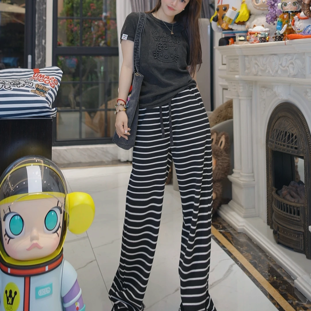 包嫂-【W803裤黑条色】休闲裤