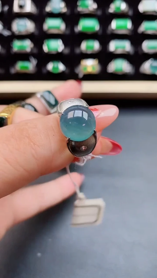 【闪购商品】翡翠戒指银S925镶嵌08063