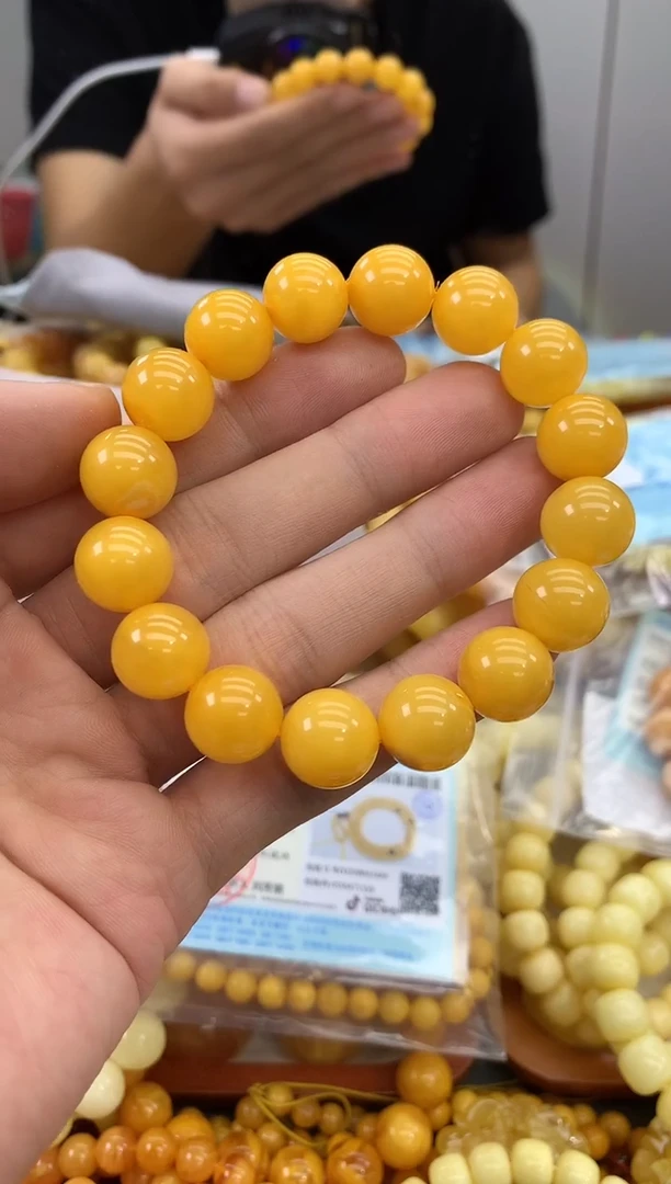 裸石蜜蜡未镶嵌手串