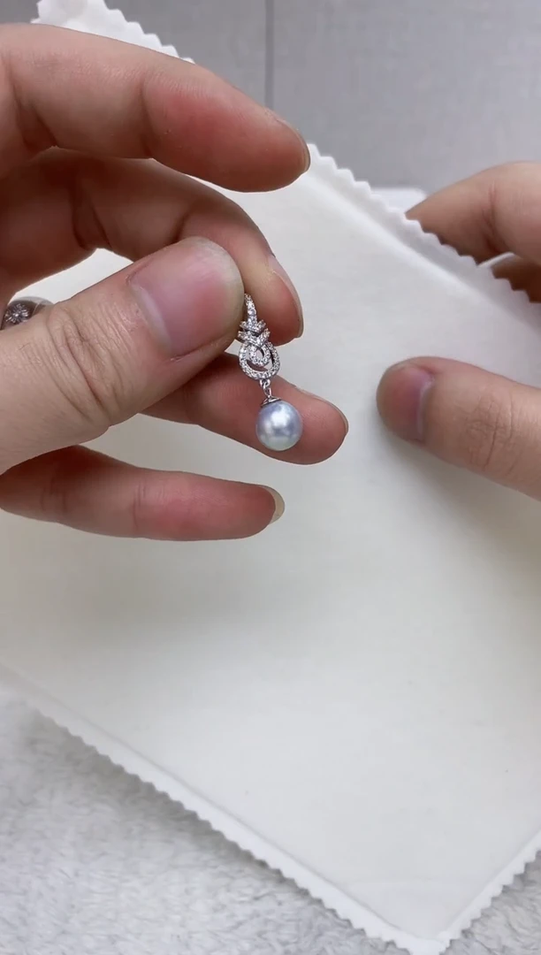 颈饰银S925镶嵌海水珍珠