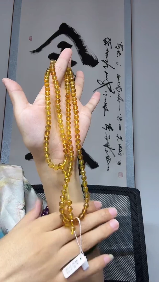 未镶嵌项链琥珀卡6+