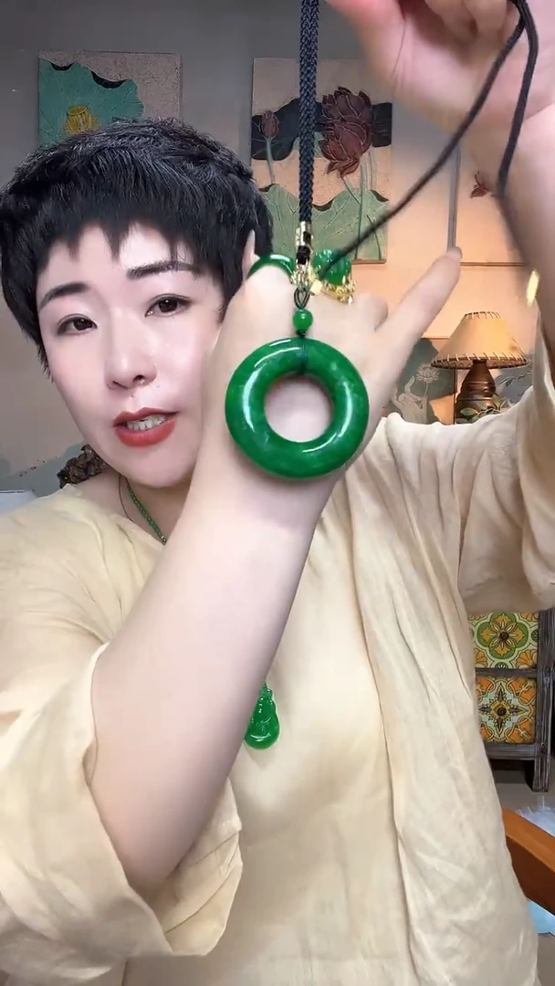 吊坠(赠链)合金翡翠733
