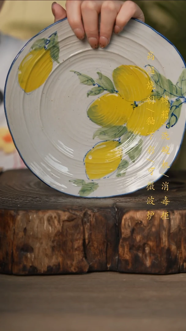 瓷片景德镇高温釉下彩可微波烤箱洗碗机