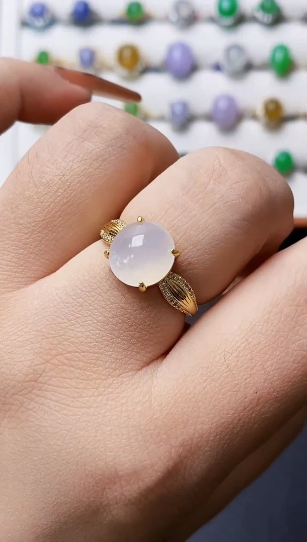 银S925镶嵌戒指翡翠0189