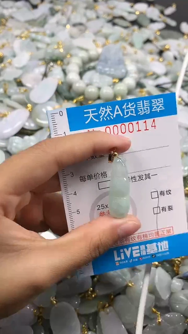 颈饰未镶嵌翡翠净货挂件-0114