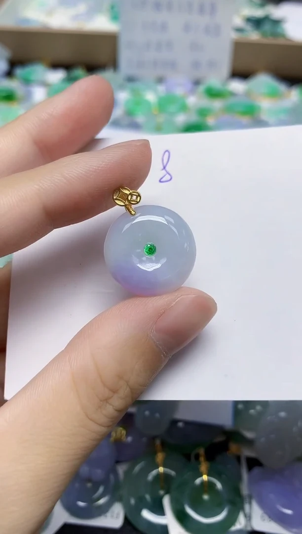 翡翠未镶嵌颈饰天然缅甸翡翠A货翡翠百元以上9元证书费自理