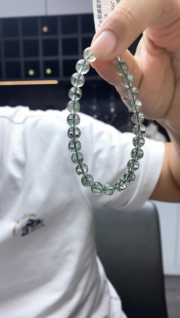 未镶嵌手链水晶岁****。绿幽灵7+