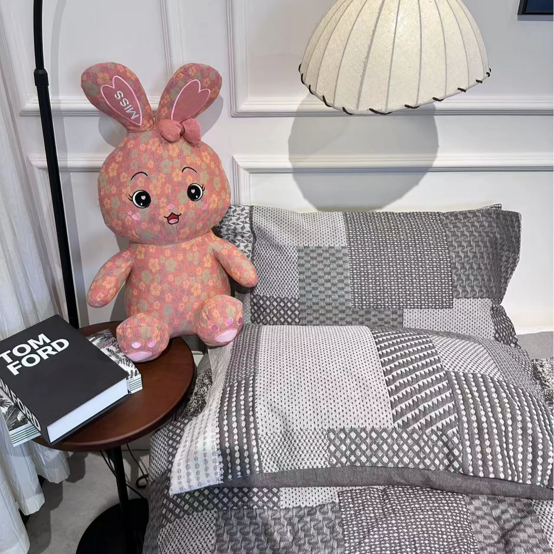 【静野 一对枕套】纯棉简约舒适轻奢云锦棉提花床品