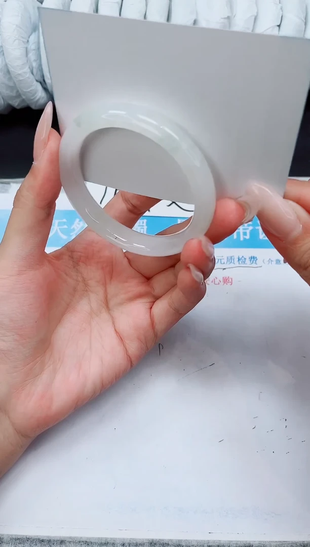 未镶嵌手镯石英质玉A344-54.6