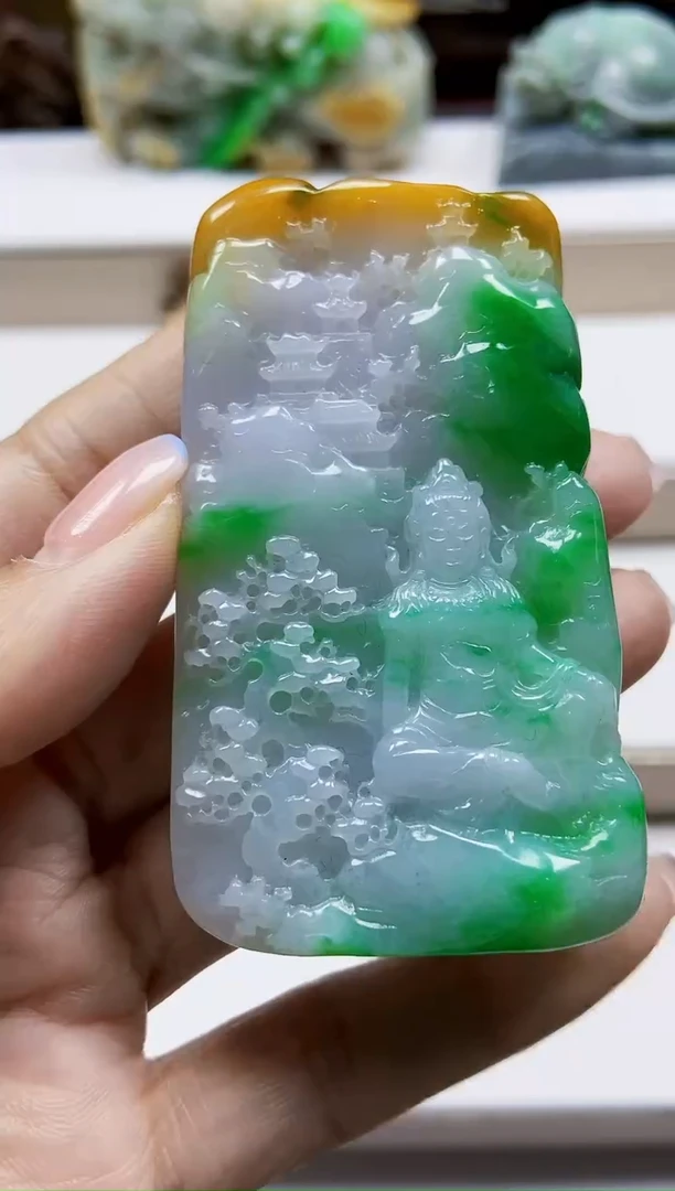 颈饰未镶嵌翡翠翡翠A货