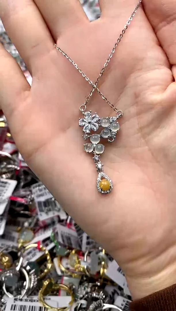 【闪购商品】翡翠戒指银S925镶嵌77777   9