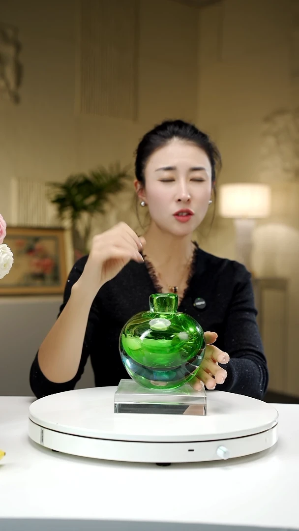 手工艺品琉璃设计款绿色苹果香薰瓶