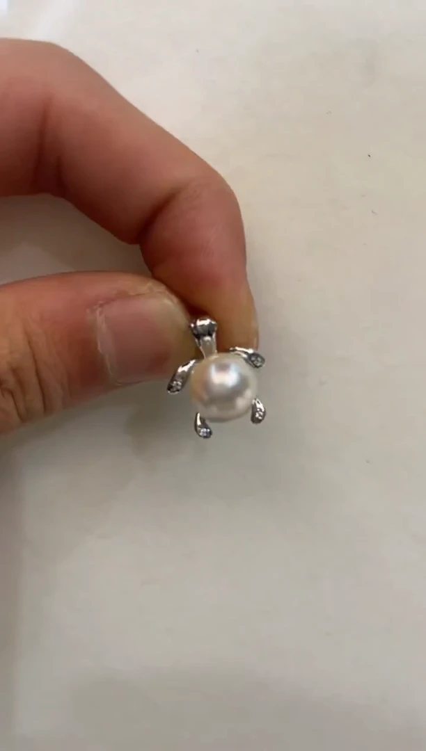 颈饰银S925镶嵌海水珍珠 9-10