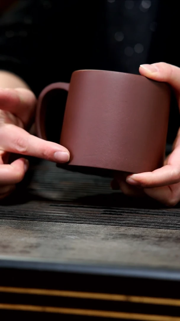 【闪购商品】紫砂茶壶06-微瑕底槽清把手马克杯400cc