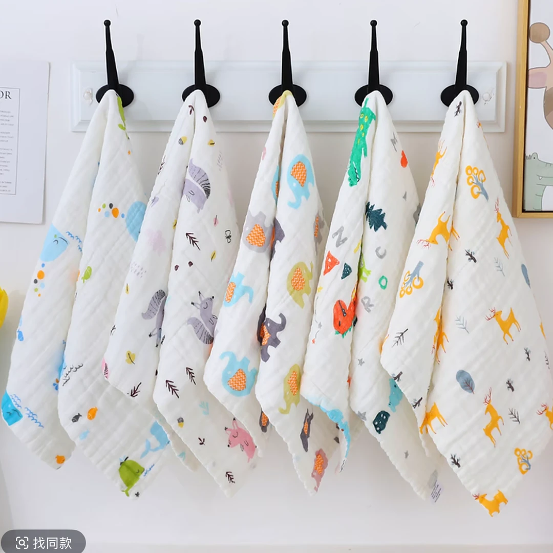 【棉花糖】纯棉纱布毛巾25*50cm