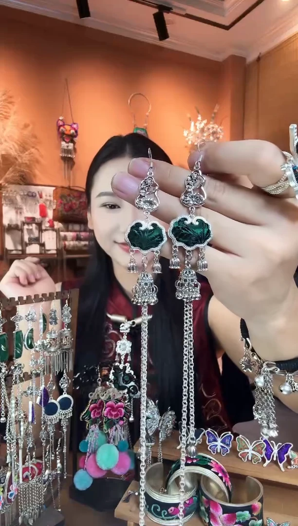 刺绣纯手工民族风耳环