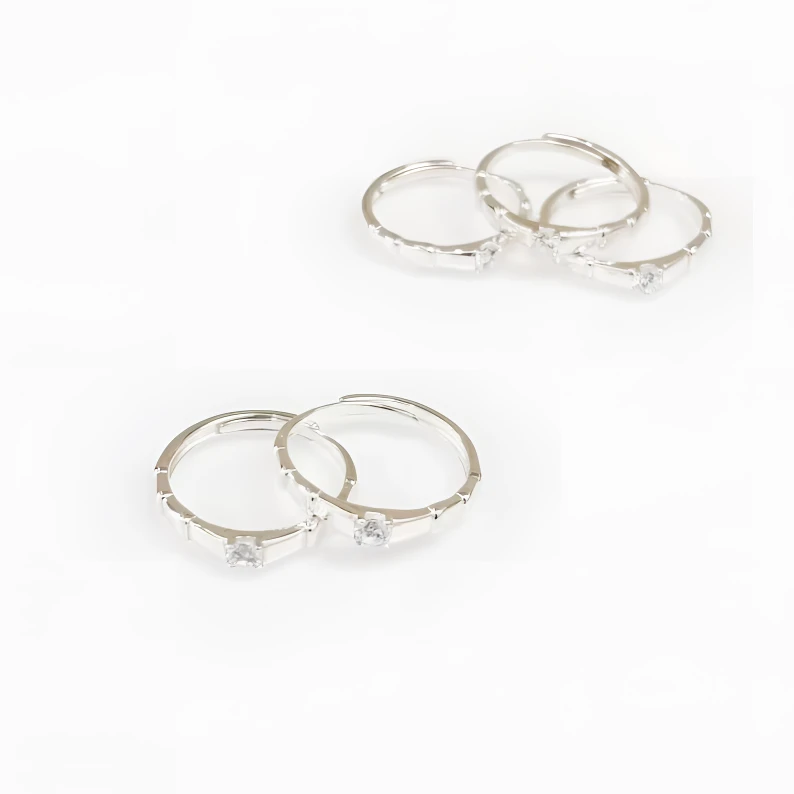 足银锆石戒指*（多样性单个发货）