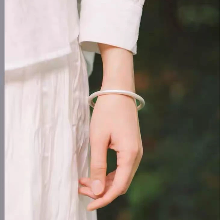 613开口素圈手镯时尚百搭古风简约女可调节礼物新款古法实心饰品