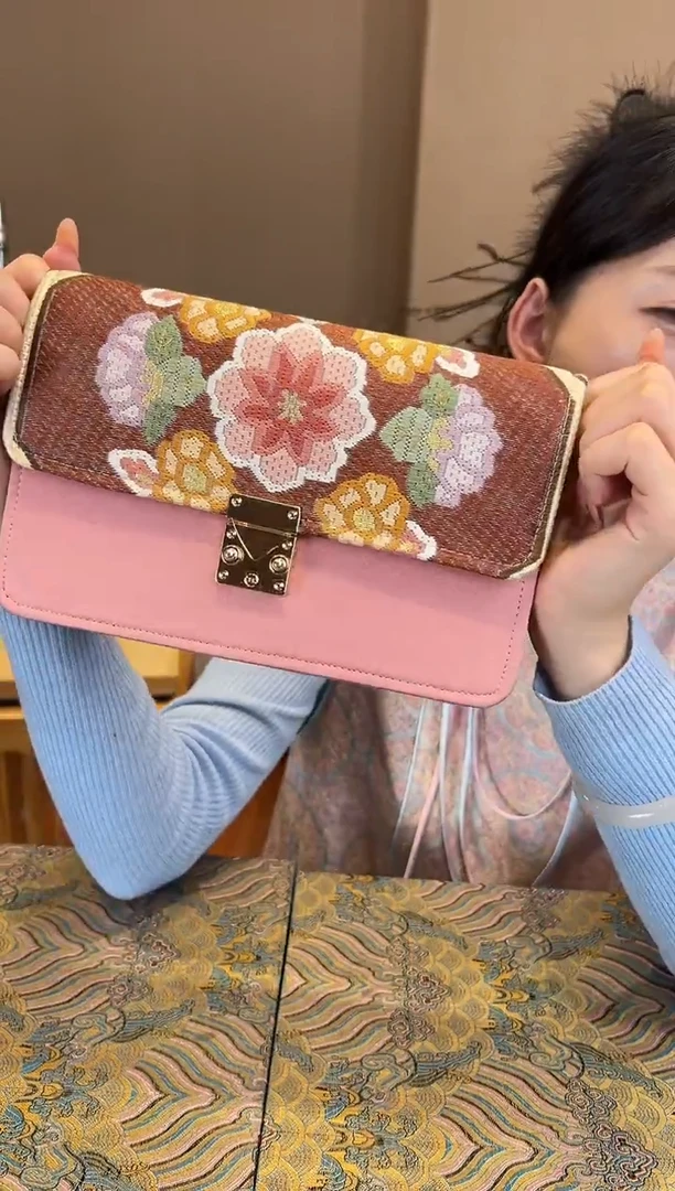 刺绣 非遗唐锦包包