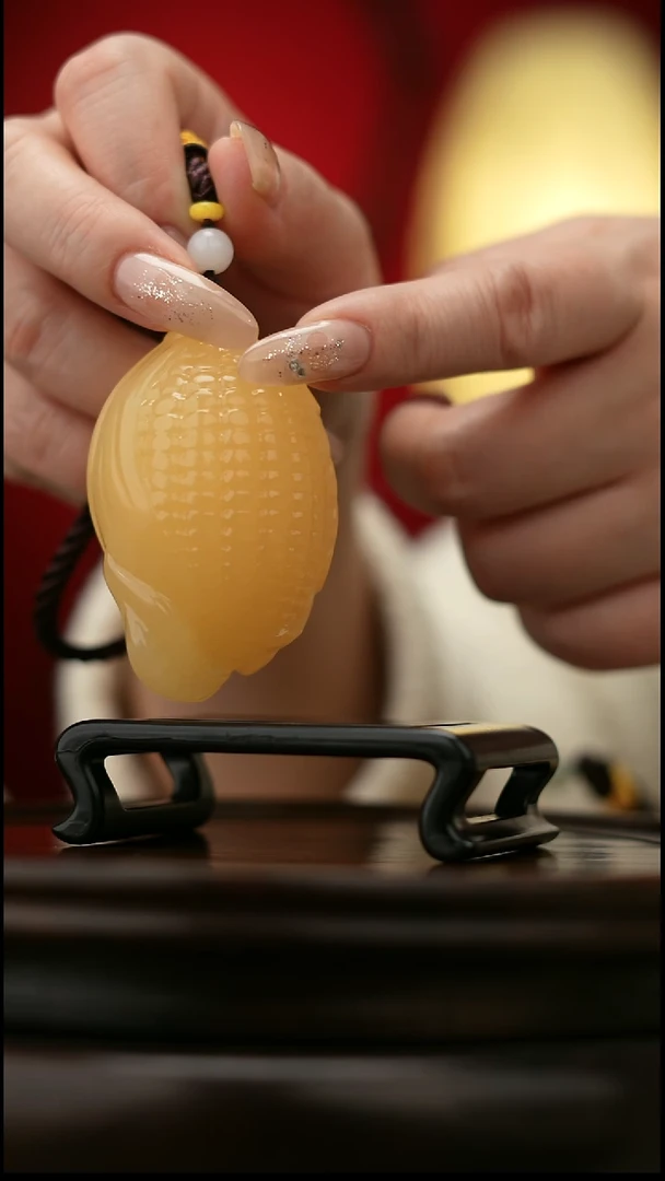 玉【玉米】天然玉石手把件