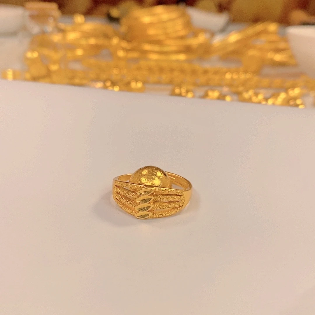 合金戒指 多线金枝玉叶戒指女款气质时尚时尚百搭精致经典可调节