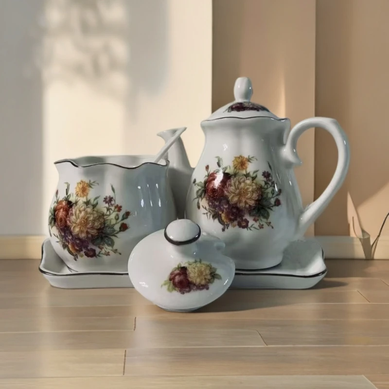 【夏依木生活用品店推荐】新疆包邮厨房必备陶瓷材质辣子醋壶套装