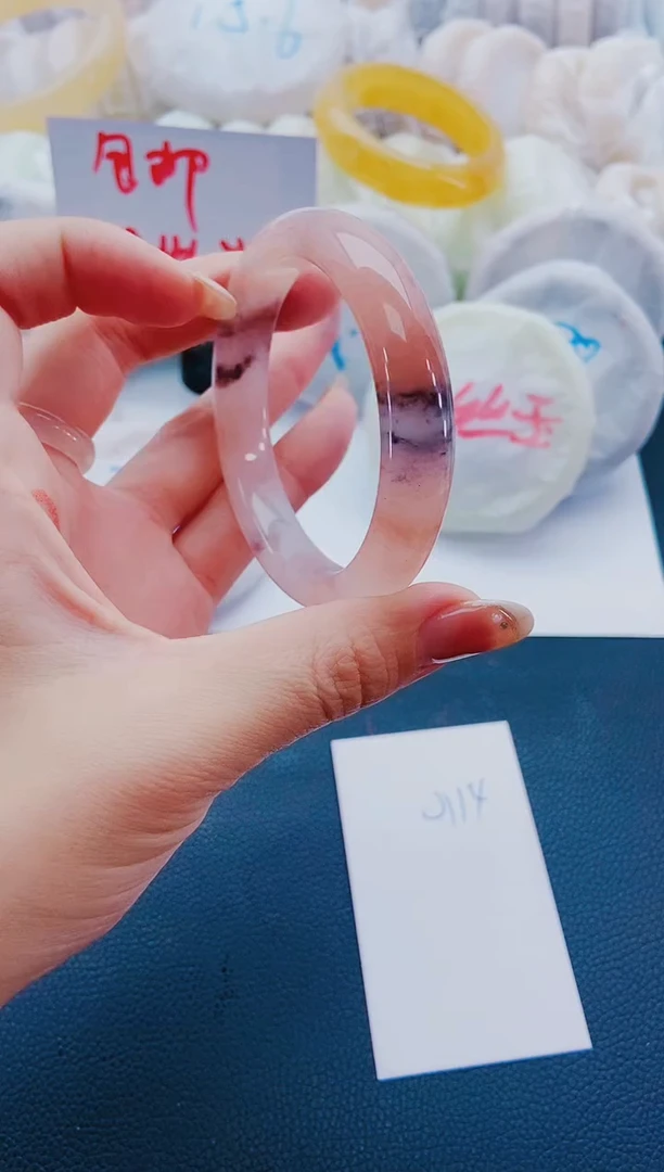 未镶嵌手镯石英质玉J114-56-57