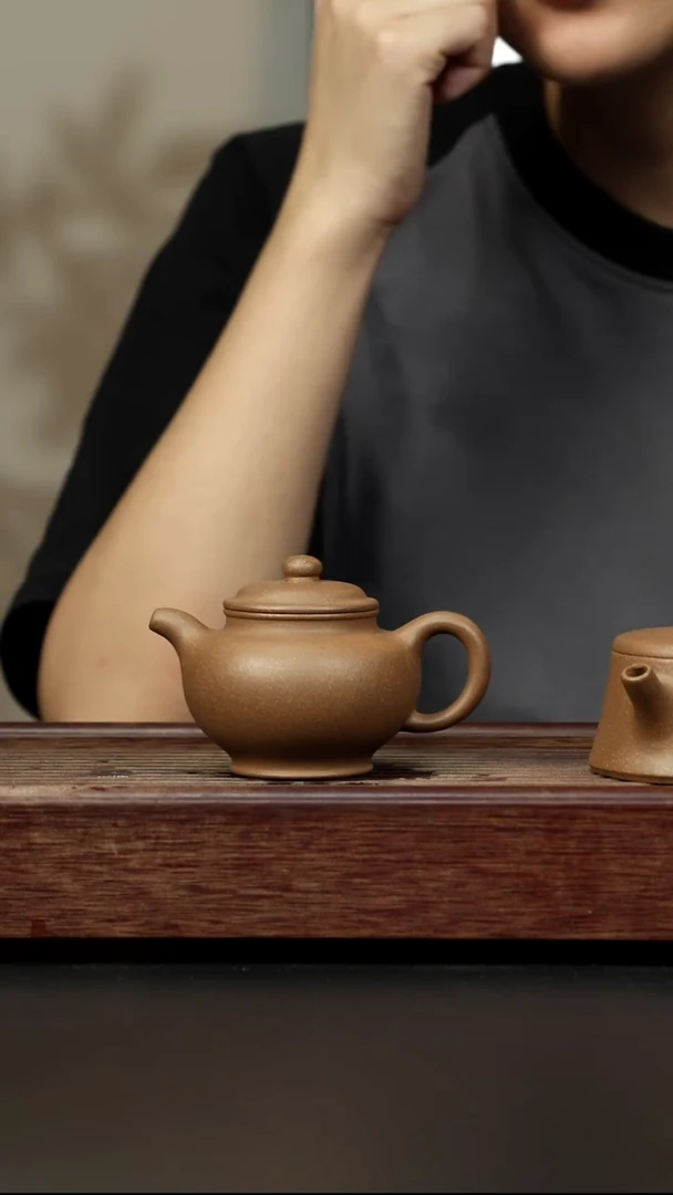 紫砂茶壶芝麻绿 掇只