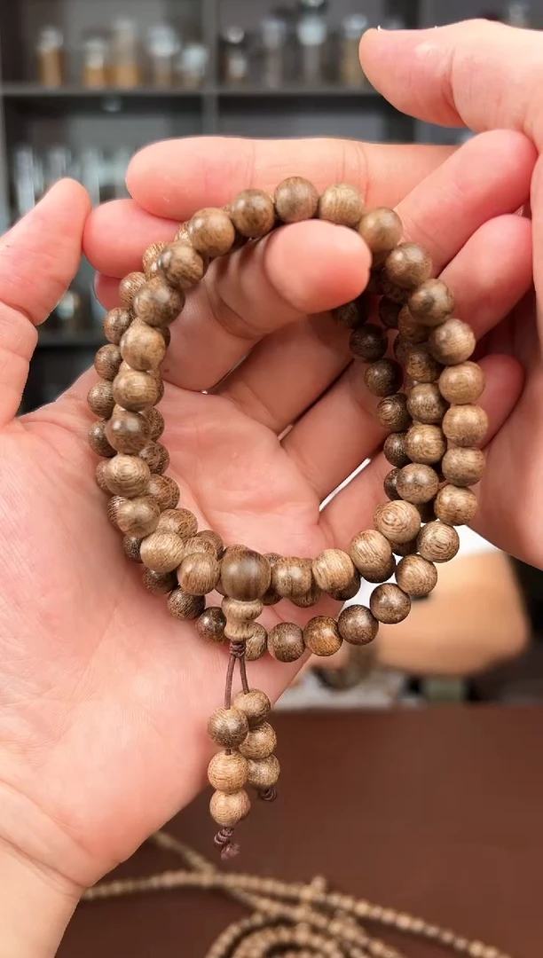 沉香手串38文莱长串8mm  多样性发其一