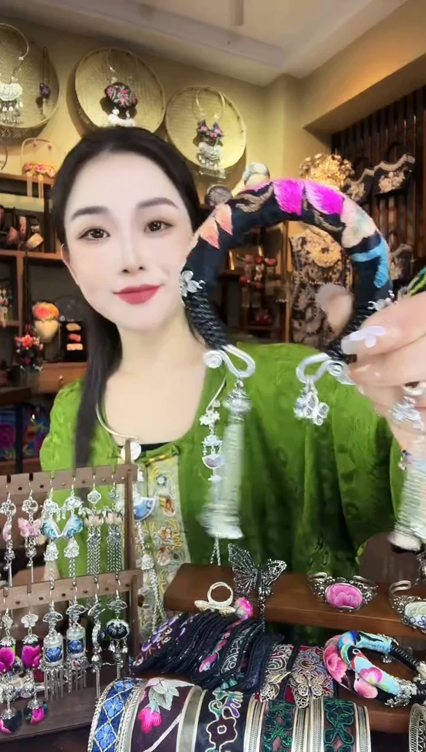 刺绣非遗刺绣民族风耳环