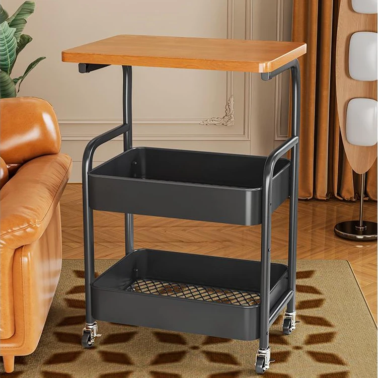 移动小推车家用置物架落地带轮卧室零食架客厅沙发边几收纳储物架